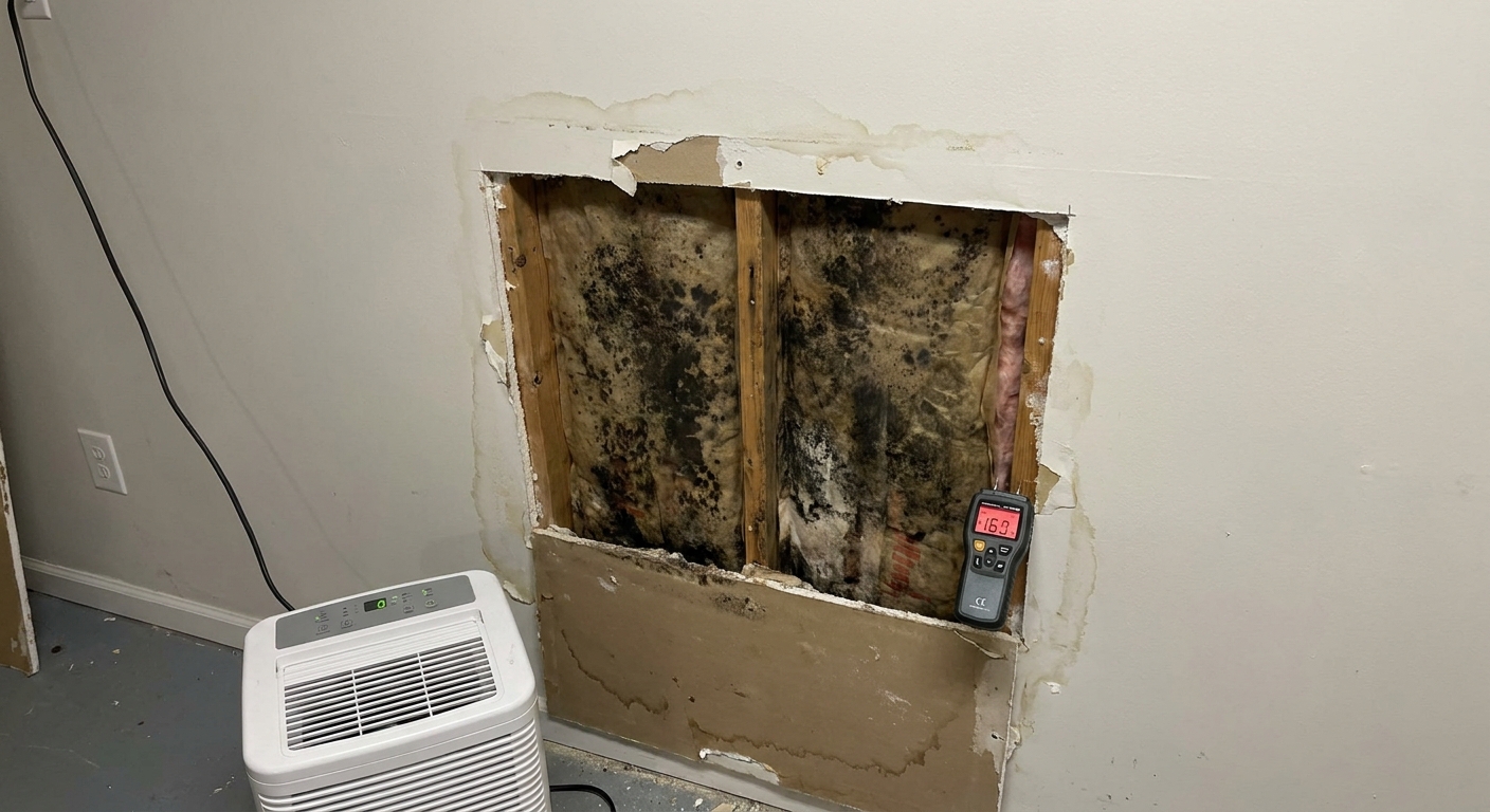 Hidden mold growth caused by water damage in Seminole homes