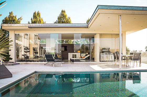 backyard of a house with a pool